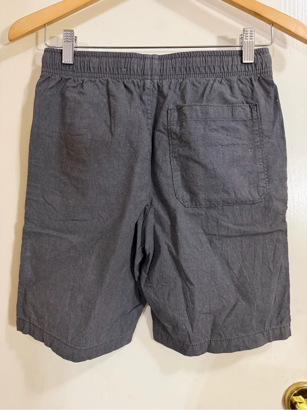 Old Navy Casual Drawstring Linen-Blend Shorts — Charcoal Gray (225)